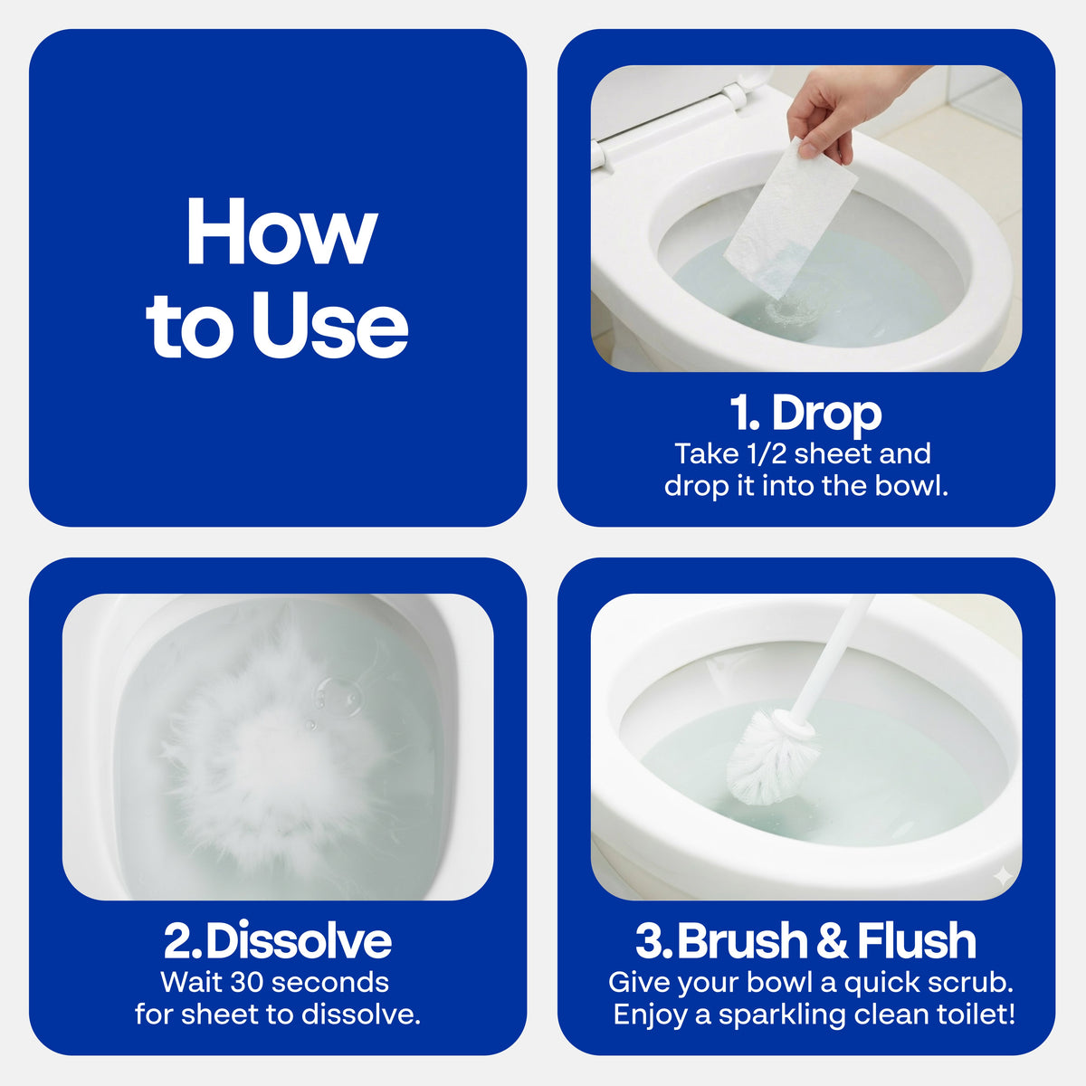 Toilet Bowl Cleaner Bundle - 4 Pack